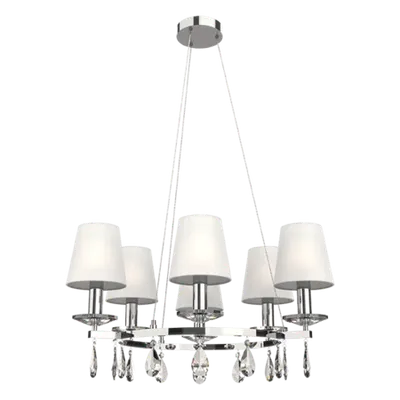 Candelabru Barbara 6xe14 Alb/crom