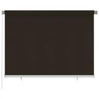 vidaXL Jaluzea tip rulou de exterior, 205 (l) x 140 (î) cm, maro, HDPE