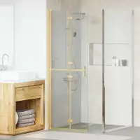 vidaXL Perete de duș Walk-In Auriu 70 x 6,5 x 190 cm