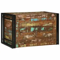 vidaXL Cutie de depozitare 80 x 50 x 50 cm lemn recuperat
