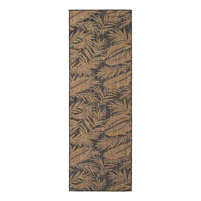 Covor tip traversă pentru interior și exterior negru/maro 80x250 cm Mira 1451 – Ayyildiz Carpets