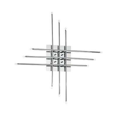 Plafoniera Tip top, 12 becuri, dulie G4, L:650 mm, H:650 mm, Crom