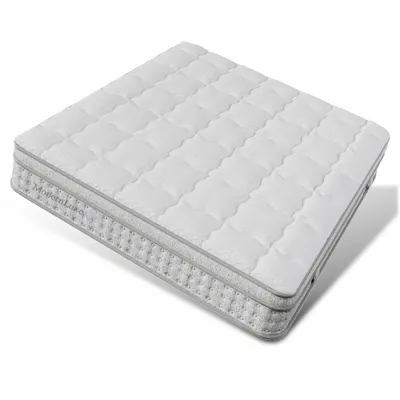 Saltea cu arcuri tip pocket cu 7 zone 140x200 cm H3, Alb | Aosom Romania