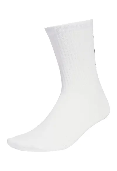 Set de se sosete lungi unisex cu logo - 3 perechi - Alb