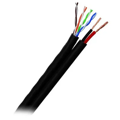 Cablu UTP CAT.5 CCA siamez cu alimentare 2X1mm, rola 100m KAB3703