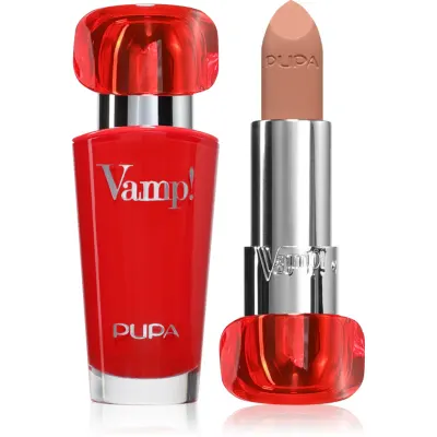 PUPA Milano Vamp! Luminous Lipstick ruj pentru buze culoare 105 Light Chestnut 3.5 g
