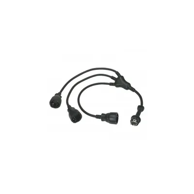 2P+E multi-priza octopus extension leads - German standard - cauciuc - 0.8 m