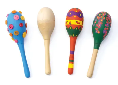 Maracas din lemn pentru decorare