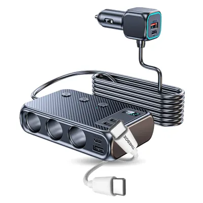 Pachet Accesorii Auto: Adaptor priza/incarcator, Type-C la USB-C, 171W, Alb - Default Title