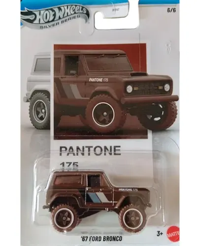 Masina metalica, Hot Wheels, Silver Series, Pantone 175, 67 Ford Bronco, JKY65