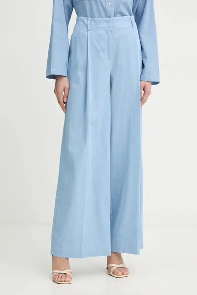 Twinset pantaloni de bumbac