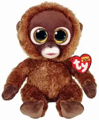 Jucărie de pluș TY Toys Beanie Boos - Maimuţă Chessie, maro, 15 cm