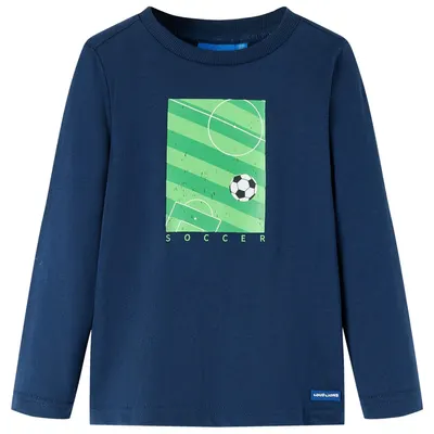 Tricou de copii cu mâneci lungi bleumarin 104