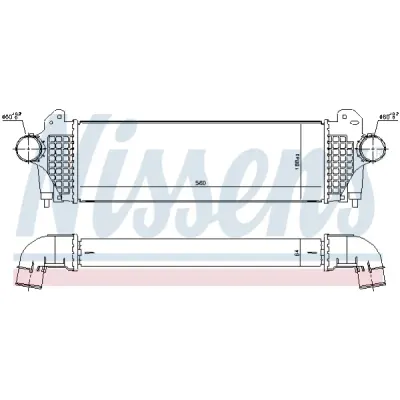 Intercooler, compresor NISSENS 96245