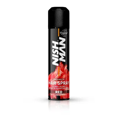 Spray de par colorat - NISH MAN - 150 ml - Rosu