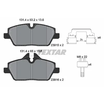 Set placute frana, frana disc TEXTAR 2391508