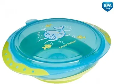 Castron cu capac Canpol Babies albastru Engros 56/298