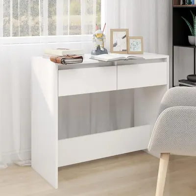vidaXL Masă consolă, alb, 89x41x76,5 cm, lemn prelucrat