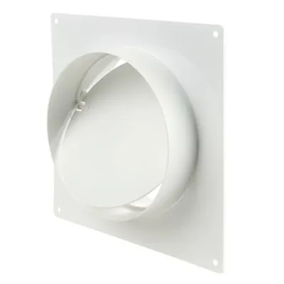 Placa perete cu conector si clapeta antiretur diam 150mm
