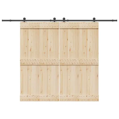 Gossi set feronerie pentru usi glisante, negru, 305 cm, otel