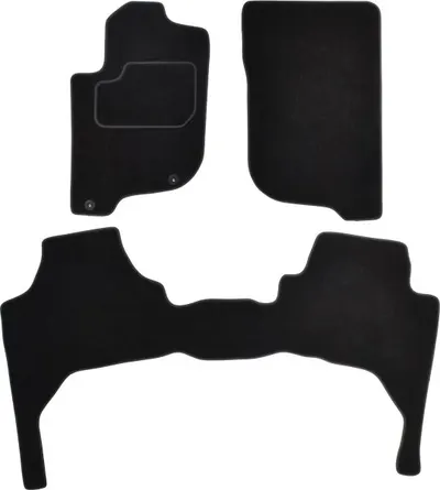 Covorase auto (set, velur, 3 bucati, culoare negru, 4 usi) MITSUBISHI L 200 TRITON intre 2005-2015