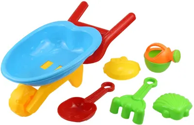 Set de jucării pentru plajă Plastica - 6 piese, multicolor