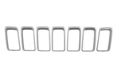 Cadru grila fata mijloc potrivit JEEP GRAND CHEROKEE IV dupa 2013 - (set, argintiu)