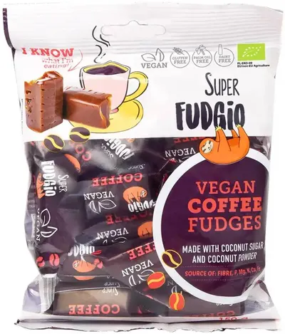 Fudge bio vegan fără gluten, cafea, 150 g, Super Fudgio