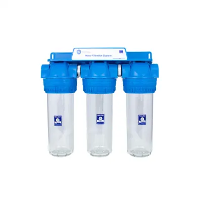 Sistem de filtrare Triplex transparent 10 in 3 etape Aquafilter FHPRCLx-3B-TRIPLE