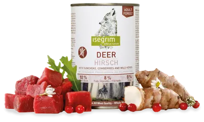 Conserva Isegrim Dog Adult - Deer, 400 gr