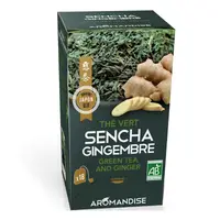 Ceai verde sencha cu ghimbir bio 18dz x 2g 36g Aromandise