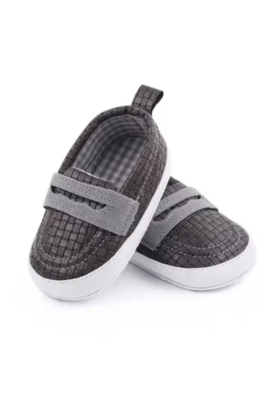 Pantofi Tip Mocasini - Casual - Piele ecologica - Baieti - Fara inchidere - Gri