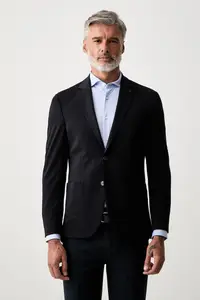 Karl Lagerfeld sacou cu un singur rând de nasturi pentru bărbați cu vâscoză