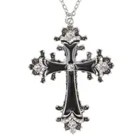 Colier cruce neagra
