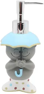 Dozator de săpun lichid pentru copii Inter Ceramic - Cat and Dog, 9 x 18.5 cm
