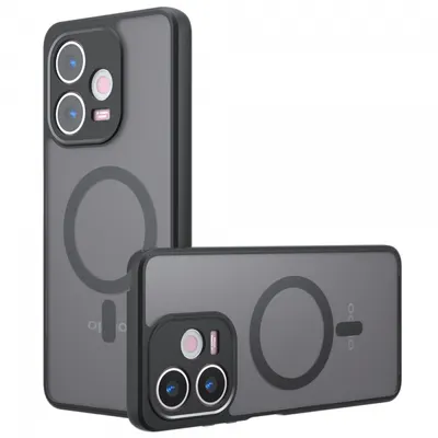 Husa MagSafe pentru Oppo A5 Pro 4G / A5 Pro, Techsuit, PureFrost, Neagra Satinata