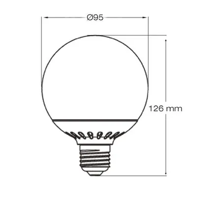 Sursa de iluminat, bec GLOBE G95 14W E27 ADVANCE 6500K