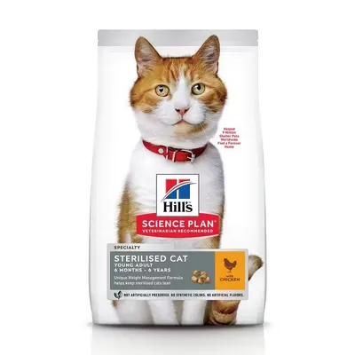 Hrana uscata pisici, Hill's Science Plan Feline Young Adult Sterilised Chicken, 300 g