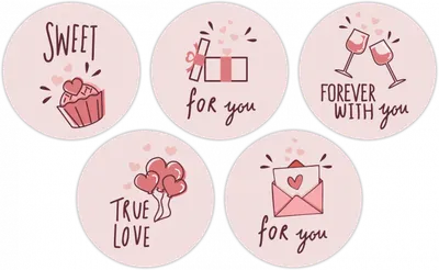 Rola etichete autoadezive personalizate, Buline For you , diametru 40 mm, 1000 buc rola