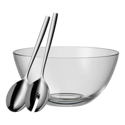 Set bol din sticlă pentru salată cu 2 tacâmuri WMF Taverno