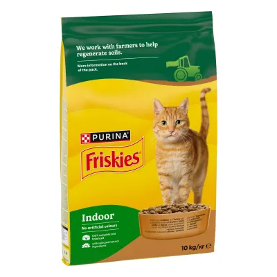 FRISKIES Cat, Adult, Pisica Indoor, Pui si Legume, 10 kg
