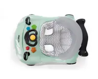 Premergator pentru copii KikkaBoo Car Mint cu panou muzical,3 nivele reglare scaun,husa detasabila,protectii cauciucate pentru praguri,pliabil compact
