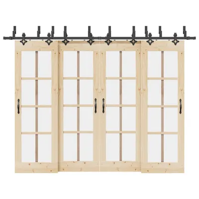 Gossi set feronerie pentru usi glisante, negru, 305 cm, otel