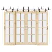 Gossi set feronerie pentru usi glisante, negru, 305 cm, otel
