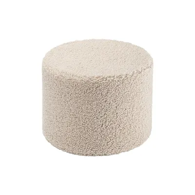 Puf de copii maro deschis cu tapițerie din țesătură bouclé – Wigiwama