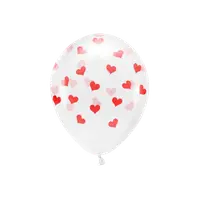 Baloane latex eco inimi rosii 33 cm 6 buc