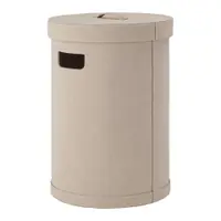 Coș de rufe bej din piele artificială Sahla M – Blomus