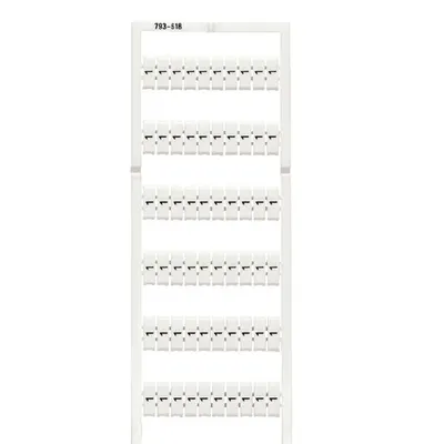 WMB marking card; as card; MARKED; 1 / 2 (50 each); not stretchable; Vertical marking; snap-on type; white