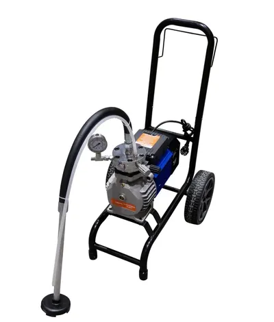 Pompa de vopsit si zugravit AIRLESS Diafragma Profesională cu Carucior - Complet Echipata - 1/4", 1.8kW, 5L/min - CNO-APSD5-CART