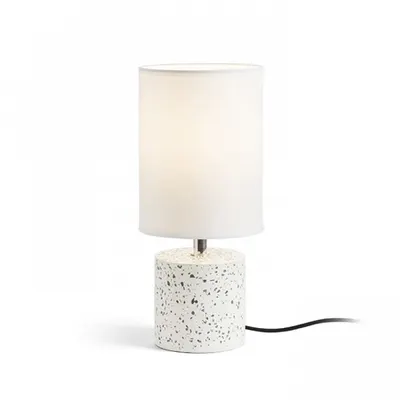 CAMINO table with shade alb terazzo decor 230V E27 28W